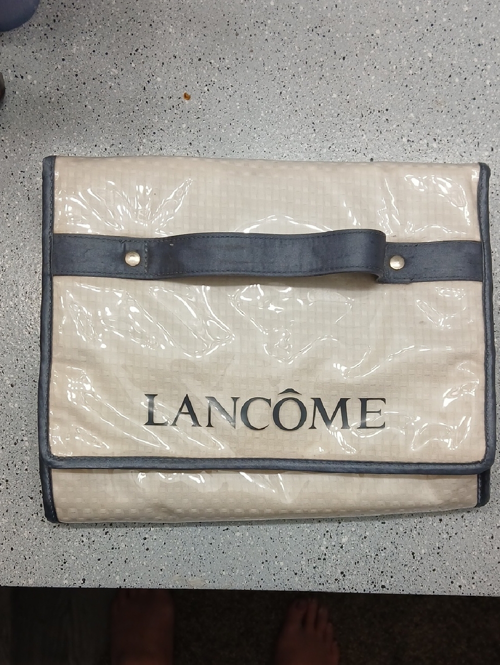Lancôme Beige and Gray Travel Toiletry Case